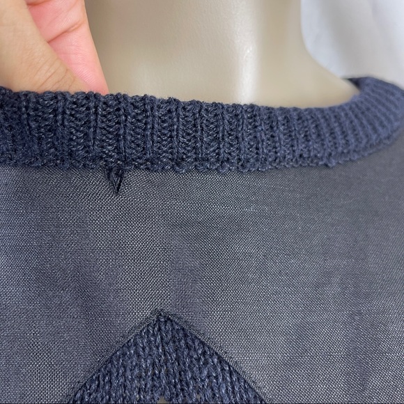 🚫SOLD🚫 VTG 80’s Black Open Knit Diamond Panel - Picture 11 of 16